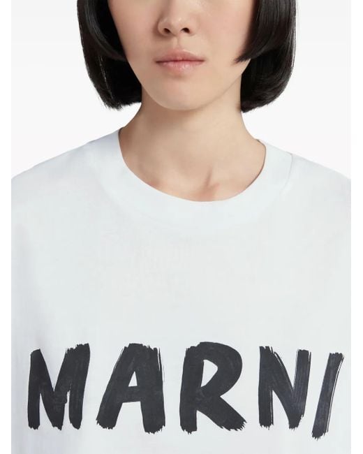 Marni White T-Shirt With Print