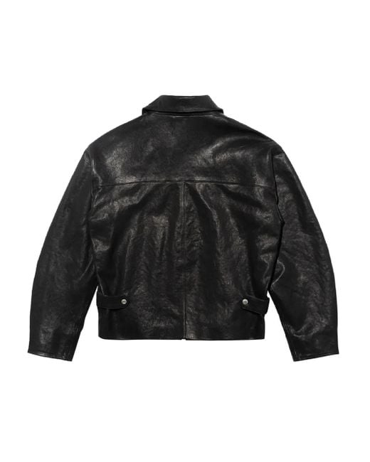 Mainless Black Leather Jacket