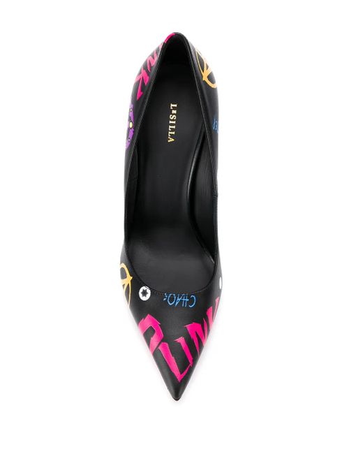 Le Silla Metallic Eva 120 Printed Pumps