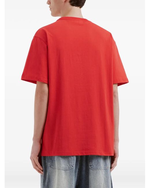 Chocoolate Red Logo-Print T-Shirt for men