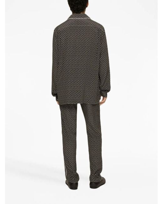 メンズ Dolce & Gabbana Dgプリント シルクシャツ Black