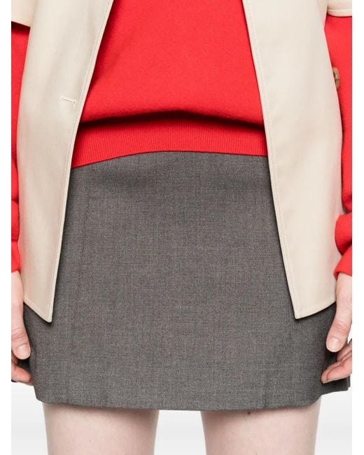 DUNST Gray High-Waisted A-Line Skirt