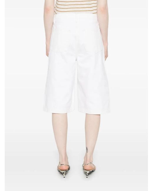 FRAME White Cotton Shorts