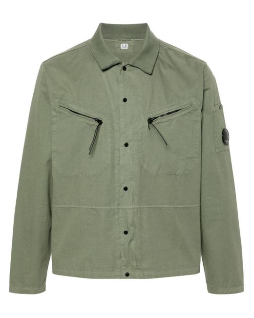 Chemise en coton à détail de lentille C P Company pour homme en coloris Green