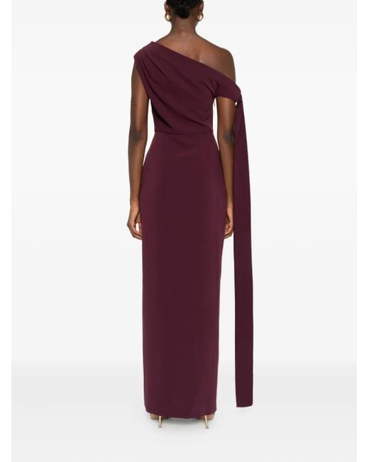 Solace London Purple Irina Midi Dress