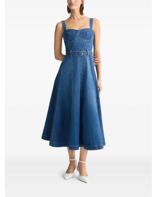Liu Jo Denim Bustier Dress in Blue