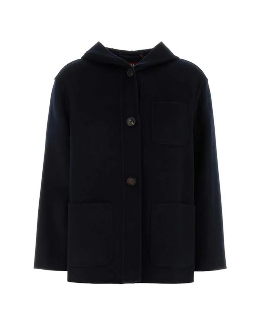 Abrigo Con Capucha Max Mara de color Black