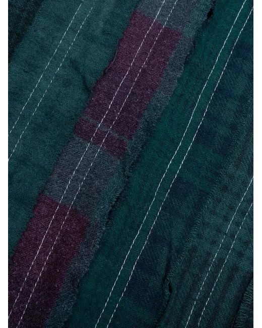 Needles Blue Over Dye Flannel Shirt for men