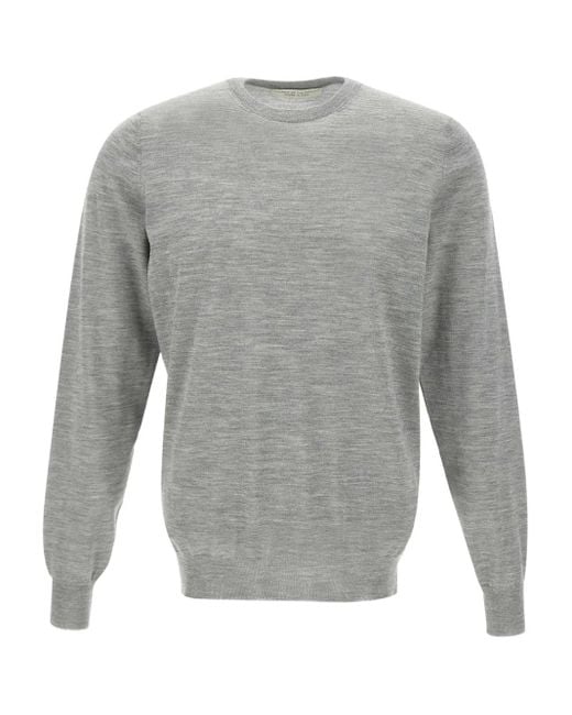FILIPPO DE LAURENTIIS Gray Merino Wool Sweater for men
