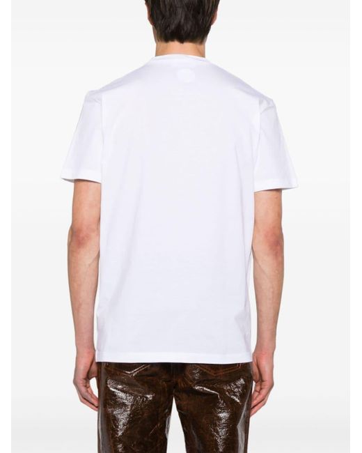 Camiseta con fotografía estampada DSquared² de hombre de color White