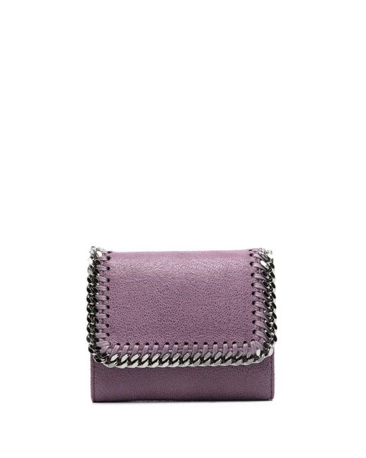 Stella McCartney Small Falabella Flap Wallet in Purple | Lyst