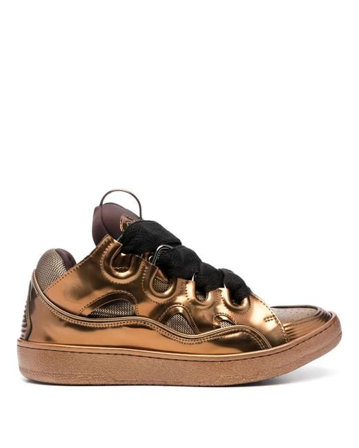 Lanvin Brown Curb Sneakers for men