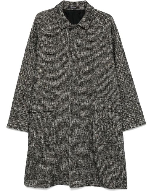 Tagliatore Gray Notched-Collar Single-Breasted Coat for men