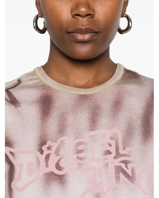 DIESEL Pink T-Grafi T-Shirt