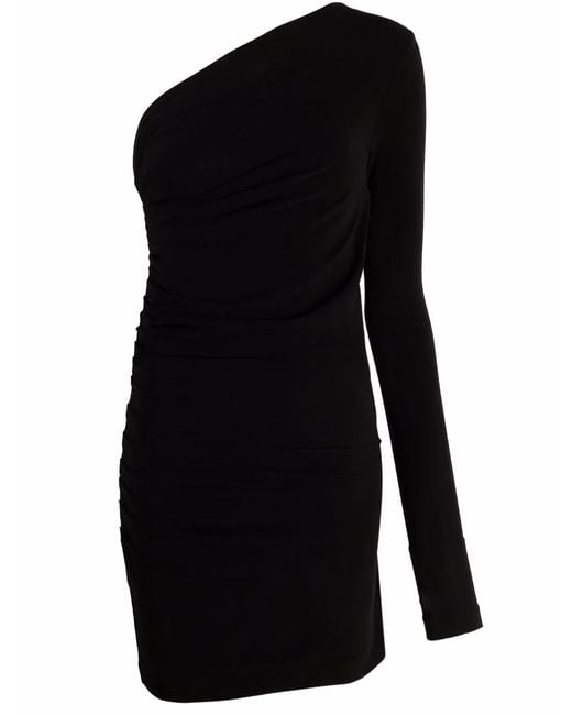 DSquared² Black One-shoulder Fitted Minidress
