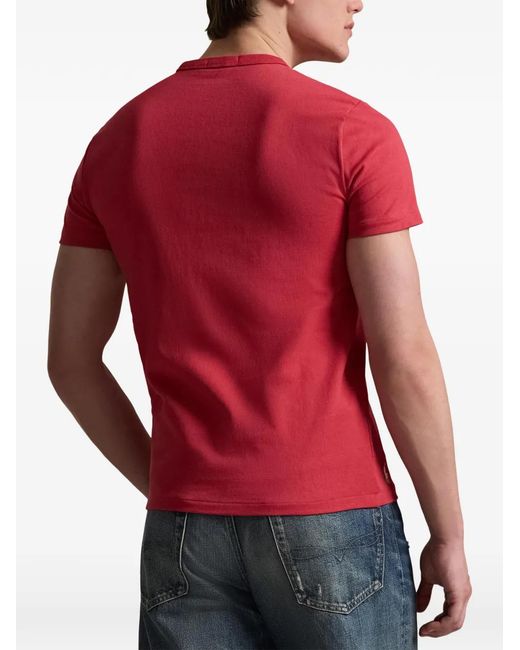 Polo Ralph Lauren Red Round-Neck Short-Sleeve T-Shirt for men