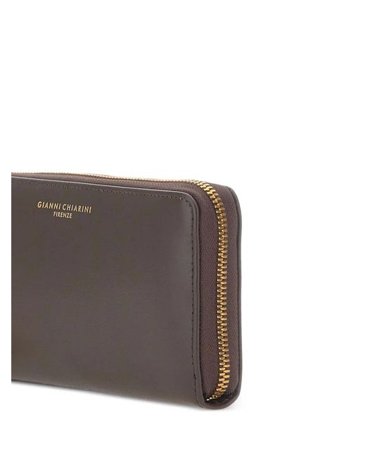 Gianni Chiarini Brown Logo-Embossed Leather Wallet