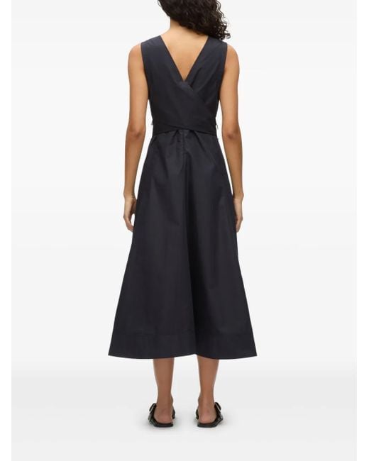 3.1 Phillip Lim Popeline Jurk Met Ceintuur in het Black