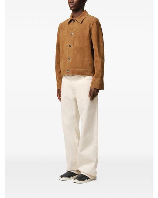 AMI Brown Ami De Coeur Buttoned Jacket for men