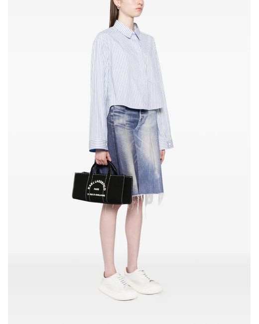 Karl Lagerfeld Black Krsg Ew Magazine Tote Bag