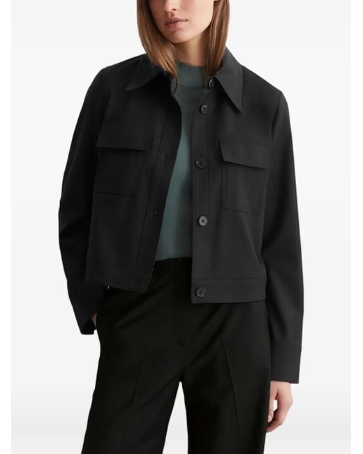 Marc O' Polo Black Button-Up Cropped Jacket