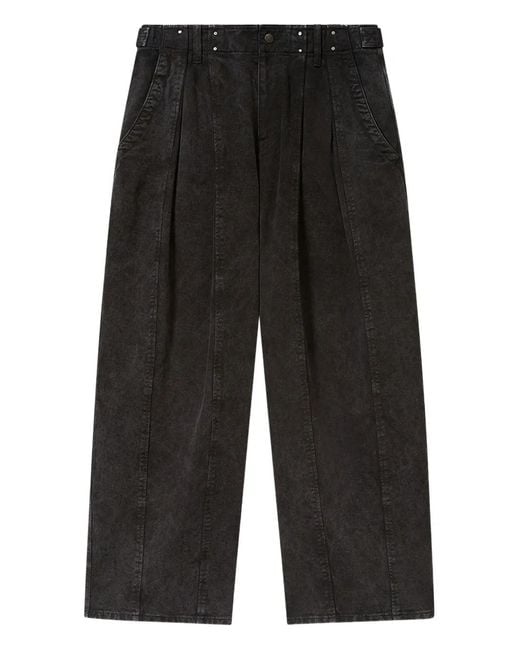 X Ireme Pantaloni Dritti Con Borchie di Isabel Marant in Black
