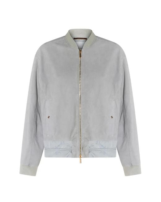 Moorer Gray Veste À Fermeture Zippée