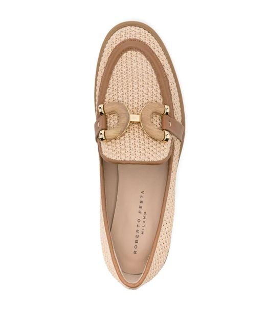 Roberto Festa Natural Ginevra Woven Loafers
