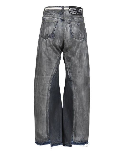 RRR123 Gray Drawstring Trousers for men