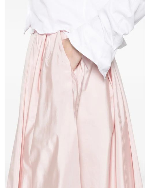 Prada Pink Pocketed Midi A-Line Skirt