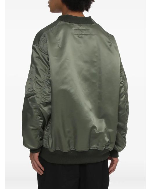 Comme des Garçons Green V-Neck Bomber Jacket for men