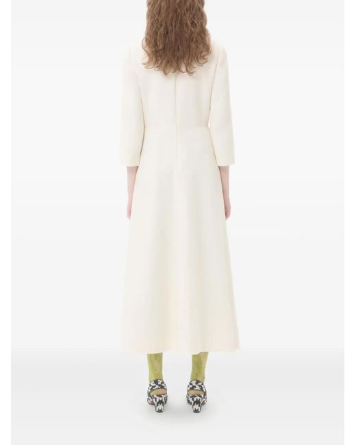 Valentino Garavani Natural Crepe Couture Midi Dress