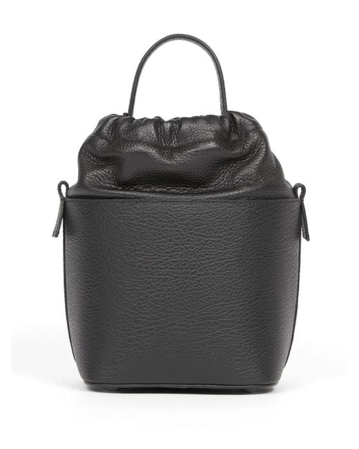 Maison Margiela Black Small 5Ac Grained Leather Bucket Bag