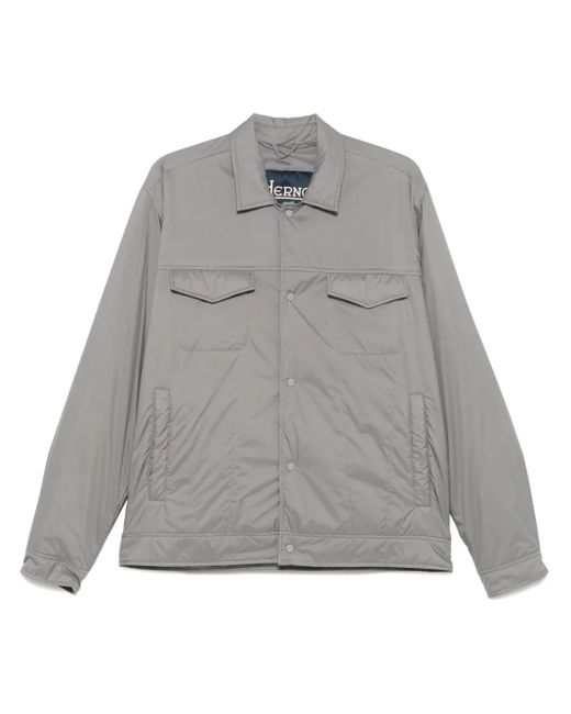 メンズ Herno パデッド シャツ Gray