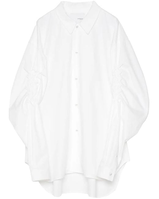 Camisa Crash con panel fruncido Yoshio Kubo de hombre de color White