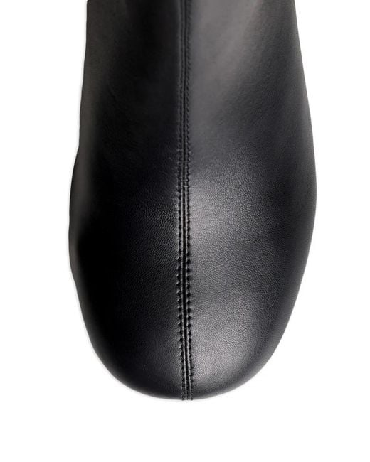 12 STOREEZ Black 65Mm Leather Ankle Boots