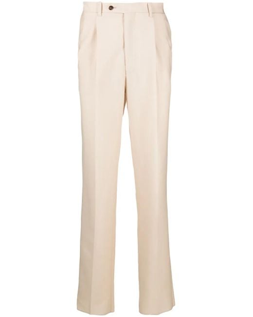 Bally Natural Pressed-Crease Tailored Trousers for men