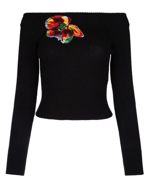 Alexander McQueen オフショルダー プルオーバー Black