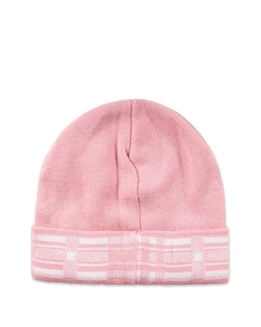 Supreme Pink Bonnet À Revers À Carreaux for men