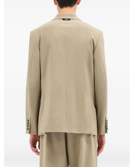 MSGM Natural Buttoned Single-Breasted Jacket for men