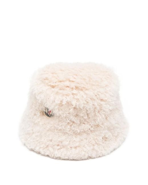 Moncler フリース バケットハット Natural