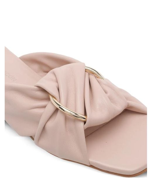 Angel Alarcon Pink Ring-Detail Knotted Sandals