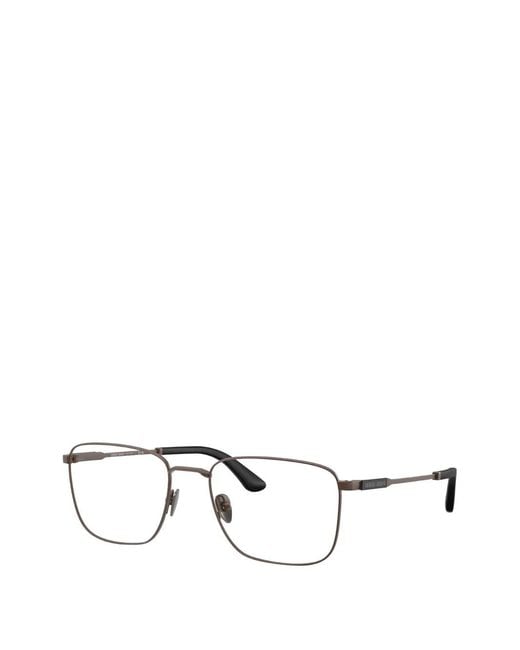 Giorgio Armani White Rectangle-Frame Glasses for men