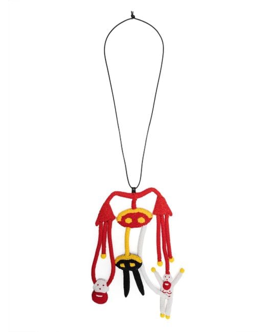Walter Van Beirendonck Red Cosmic Dance Jewel Necklace