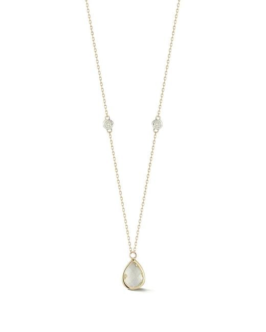 Mateo White Diamond And Amethyst Necklace
