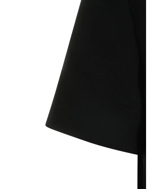 Valentino Garavani Black Embroidered Crepe Couture Short Dress