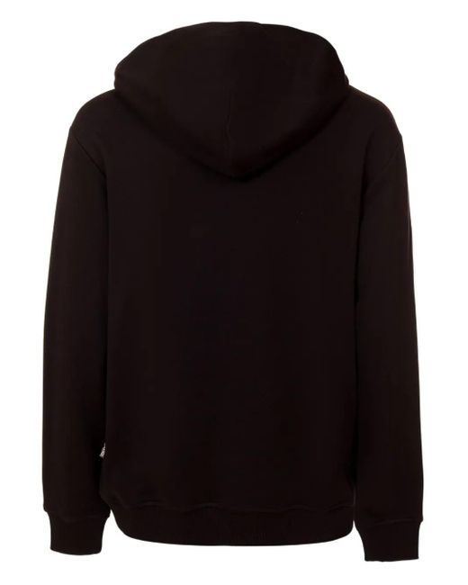 Just Cavalli Black Logo-Patch Hoodie for men