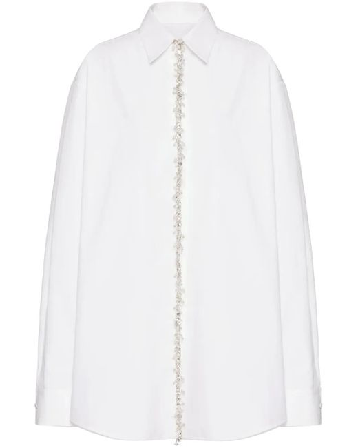 Valentino Garavani White Compact Embroidered Shirt