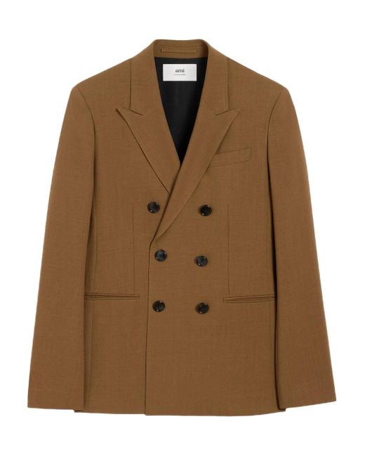 Blazer de vestir con doble botonadura AMI de color Brown