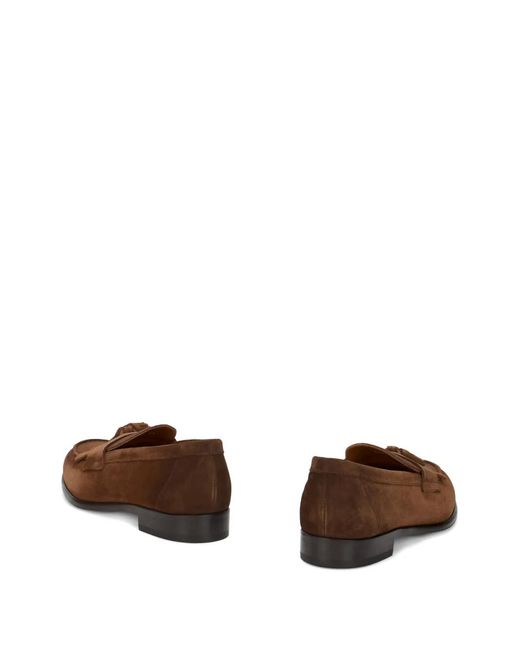 Doucal's Brown Tassel Loafers for men